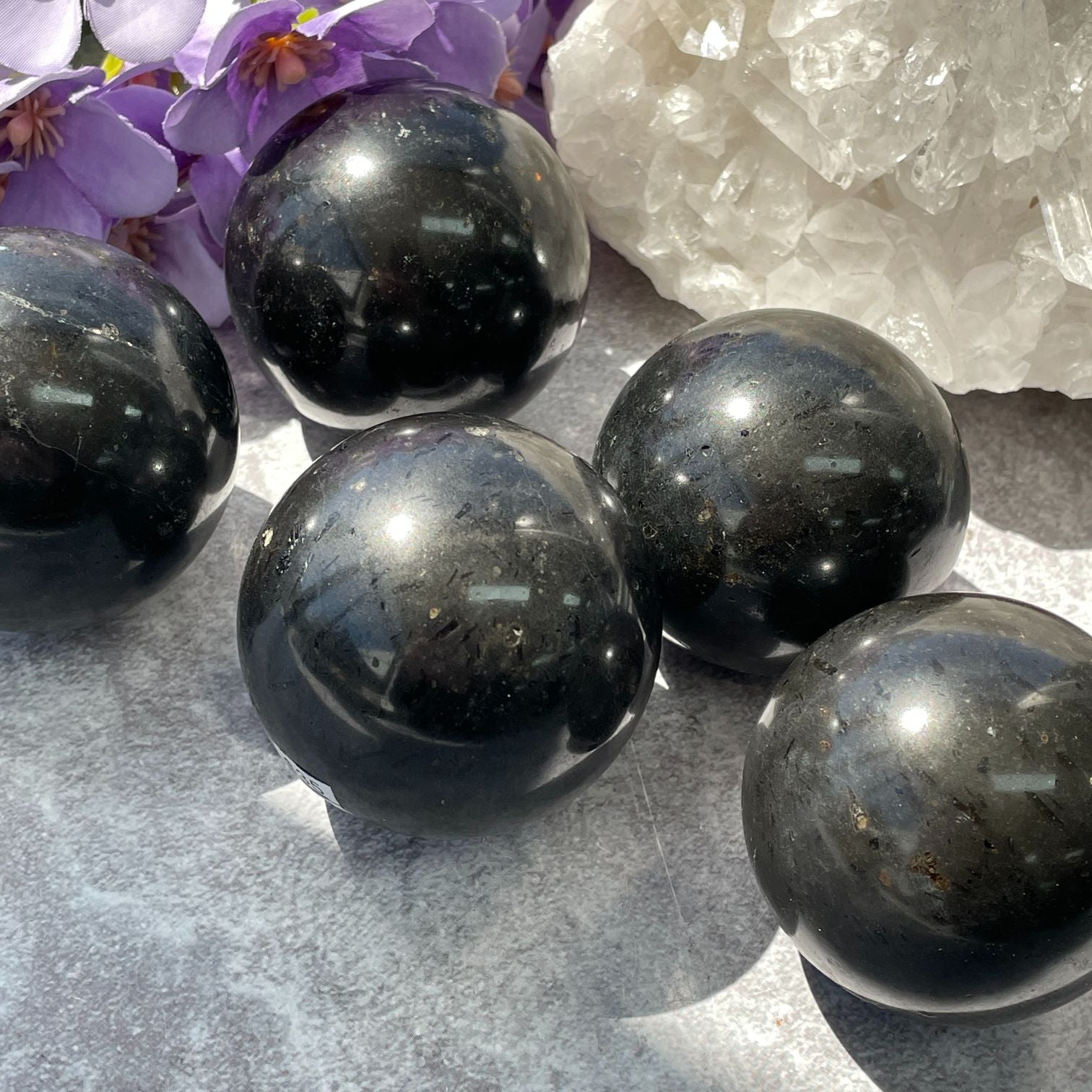 Black Tourmaline Sphere 5cm - 1pc Black Tourmaline Sphere 5cm - 1pc